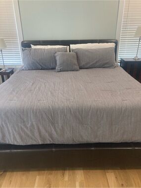 Target Gray Pinstripe Comforter Set - Gray